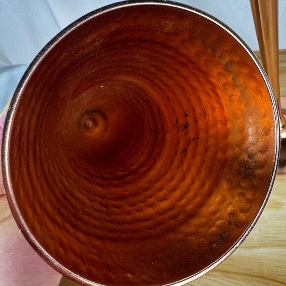 Luxurious Hammered Copper Champagne Flutes Set – Perfect for Wedding Gift - Picture 5 of 7